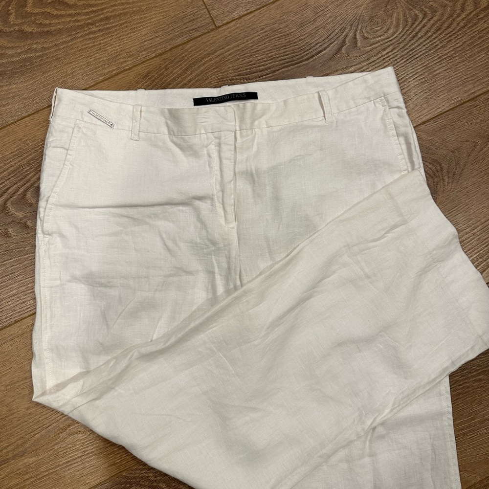 Vintage Valentino Jeans Straight Leg Linen pants EU48